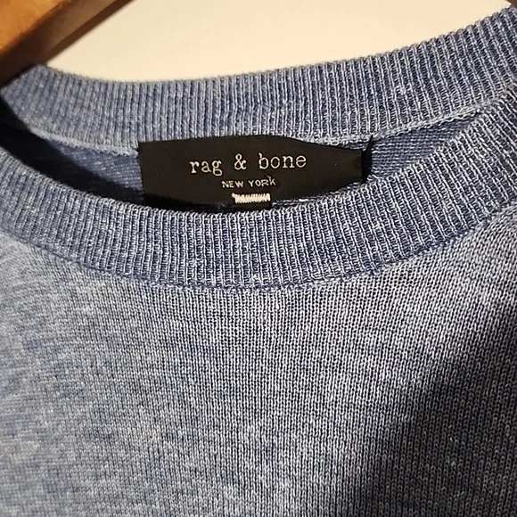 rag & bone Small Extra Fine Wool and Linen Blend Crewneck Sweater Perfect Cond.